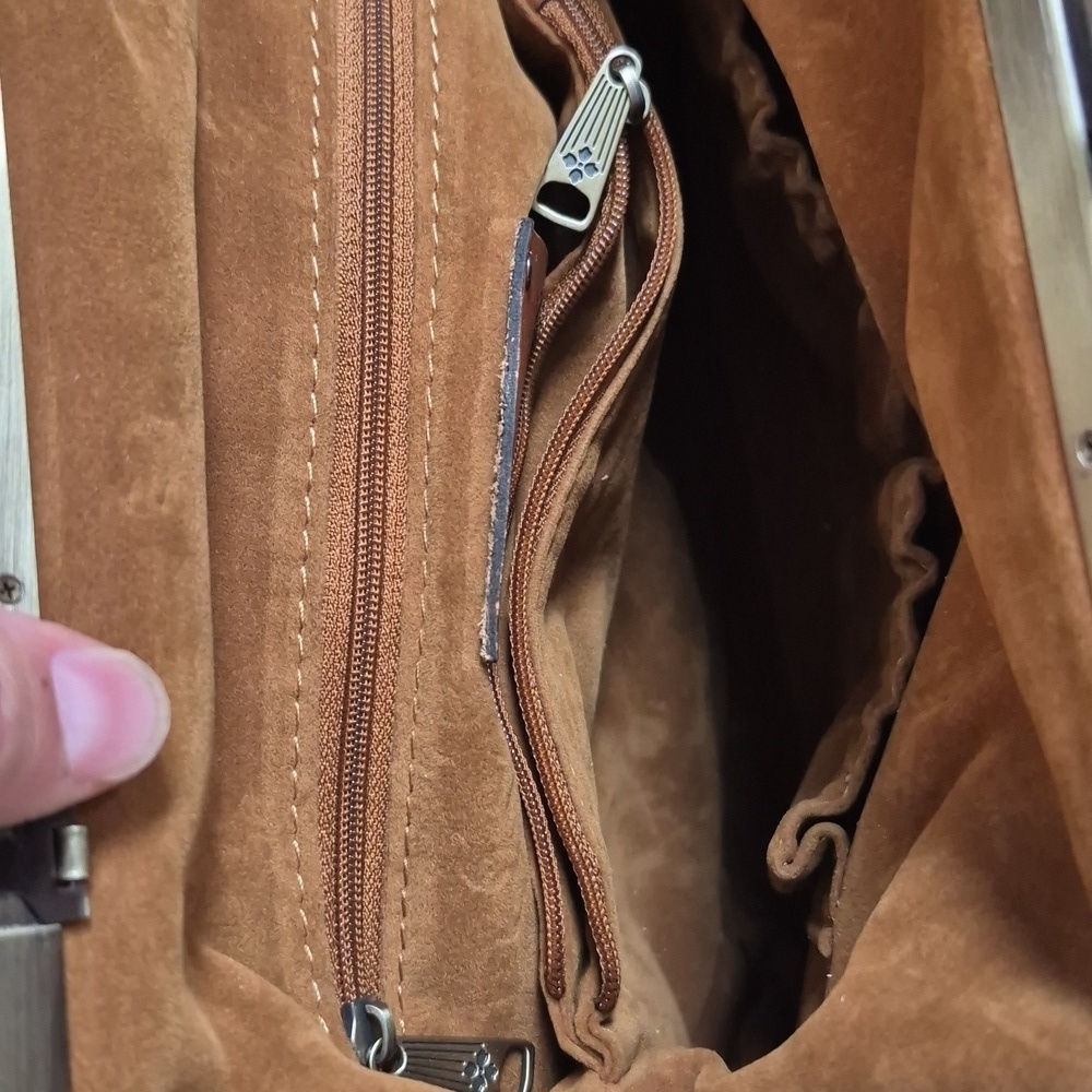 NWT Patricia Nash 10th Anniv. Frame Bag Birds of Paradise Koi Orange Satchel - Picture 7 of 9